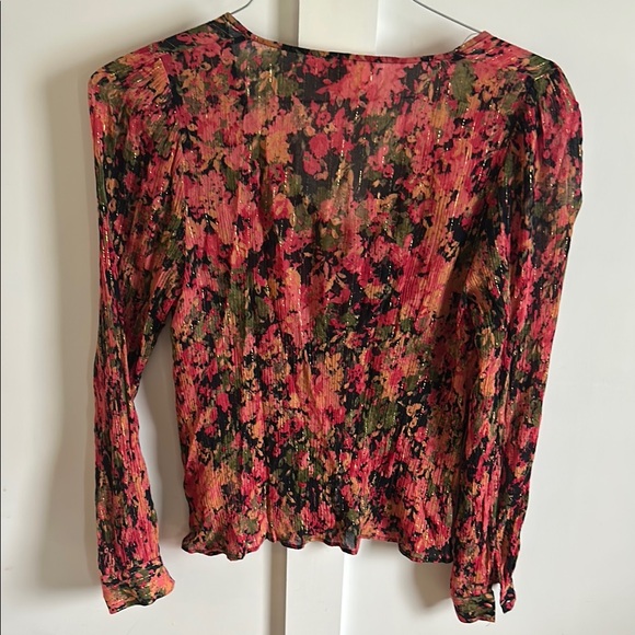 Sezane Floral Print Women's Top - Multicolor - Picture 3 of 4
